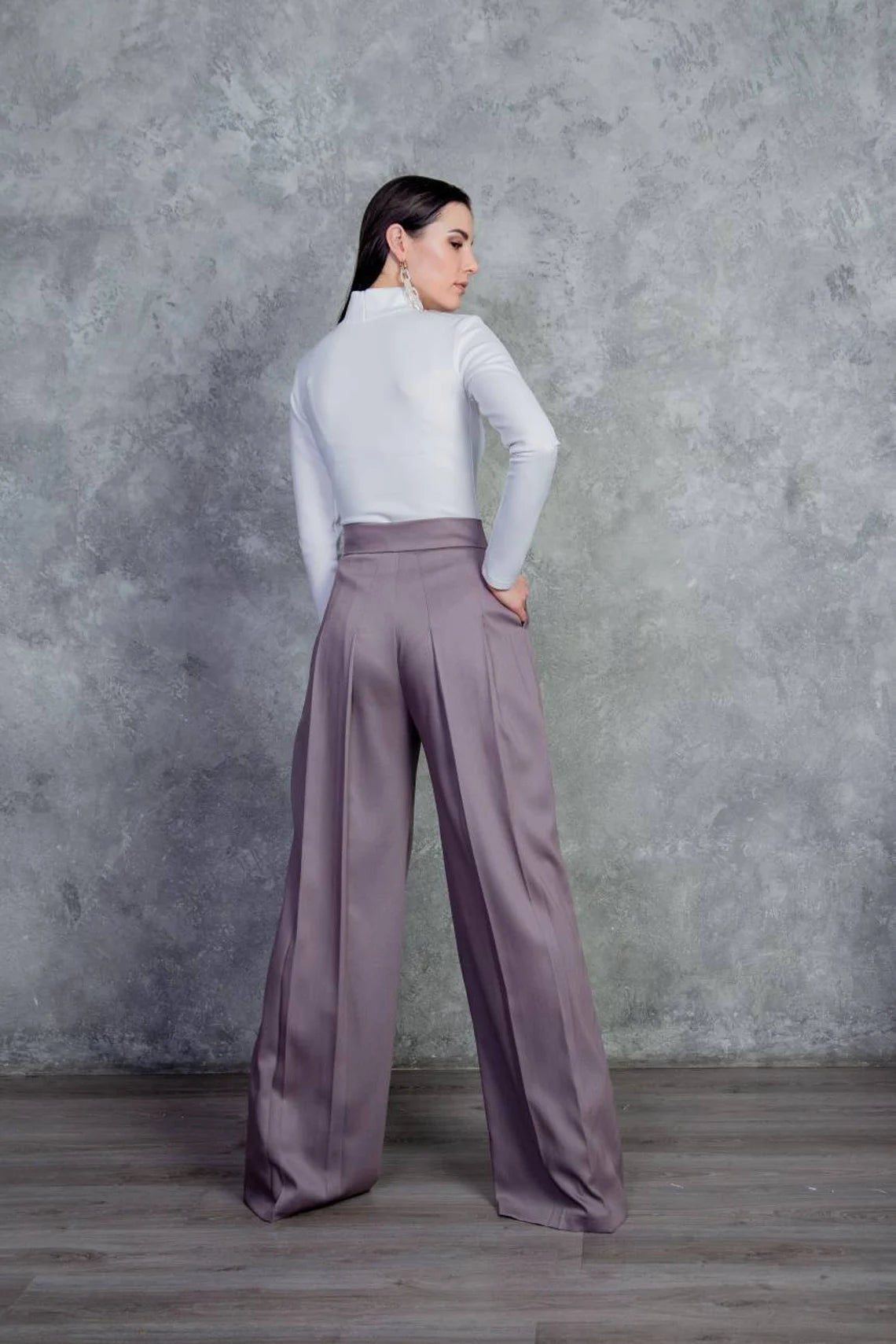 Emporio Armani Womens Trouser Suit Wool Silk Grey Small | eBay
